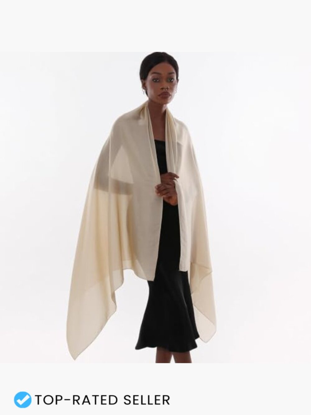 Pashmina Shawl Wrap Sheer Lightweight Scarf for Evening Dresses Party - Picture 2 of 7